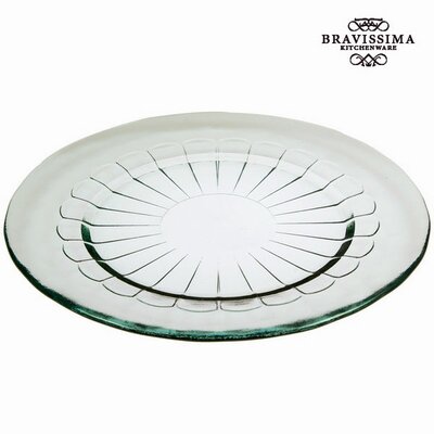Újrahasznosított Üveg Lapos Tányér Átlátszó - Pure Crystal Kitchen Gyűjtemény by Bravissima Kitchen