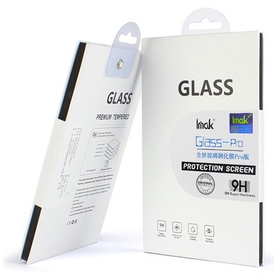 IMAK Kijelzővédő üvegfólia (1 db-os, 3D full cover, íves, ultravékony előlap, edzett üveg, extra karcálló, 9H) FEKETE [Xiaomi Mi Mix 2]