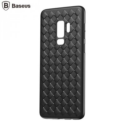 BASEUS BV hátlapvédő telefontok gumi / szilikon (fonott minta) Fekete [Samsung Galaxy S9 (SM-G960)]
