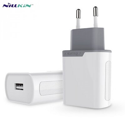 NILLKIN hálózati töltő USB aljzat (5V / 2000 mA, gyorstöltés támogatás, kábel nélkül), Fehér