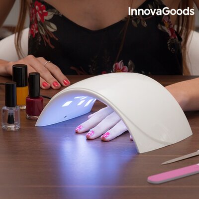 InnovaGoods Professzionális körömszárító LED UV Lámpa, fehér