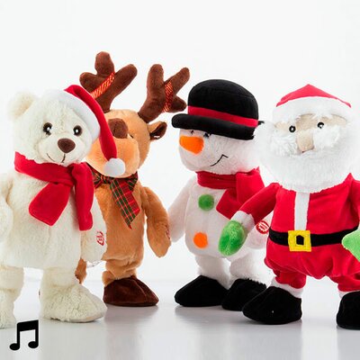 Táncoló és Éneklő Karácsonyi Figura (Minta: Hóember)