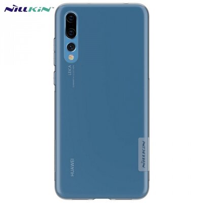 Nillkin Nature hátlapvédő telefontok szilikon hátlap (0.6 mm, ultravékony), Szürke [Huawei P20 Pro]