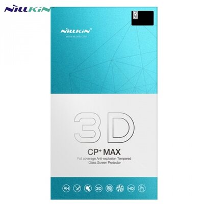 NILLKIN CP+MAX Kijelzővédő üvegfólia (1db, 3D full cover, íves, edzett üveg, karcálló, 9H, 0.23mm) - [Apple iPhone X 5.8], fekete