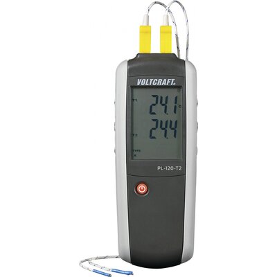 Hőmérséklet mérőműszer VOLTCRAFT PL-120 T2 -200 - +1372 °C Érzékelő típus K, J Kalibrált: ISO