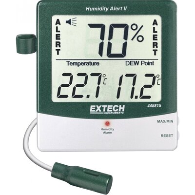 Szobai hőmérséklet és páratartalom mérő, thermo-hygrométer, ISO kalibrált, Extech Alert 445815