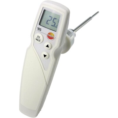 Beszúrós hőmérő (HACCP) testo 105 Mérési tartomány, hőmérséklet -50 - 275 °C Érzékelő típus K HACCP konform ATT.CALC.DPT.CALIBRATED Kalibrált ISO