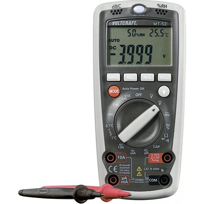 Kézi multiméter Digitális VOLTCRAFT MT-52 Kalibrált: ISO Környezetvédelmi mérőműszer funkció CAT III 600 V Kijelző (digitek): 4000