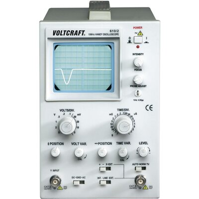 Analóg oszcilloszkóp VOLTCRAFT AO-610-2 10 MHz 1 csatornás Kalibrált ISO