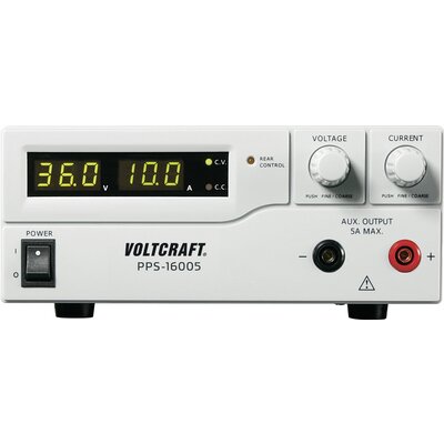 Labortápegység, szabályozható VOLTCRAFT PPS-16005 1 - 36 V/DC - 10 A 360 W USB, Remote Programozható Kimenetek száma 2 -szeres Kalibrált ISO