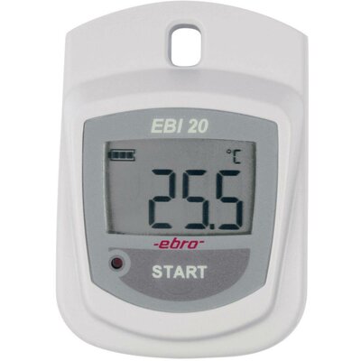 Hőmérséklet adatgyűjtő ebro EBI 20-T1 Mérési méret Hőmérséklet -30 - 60 °C Kalibrált Gyári standard