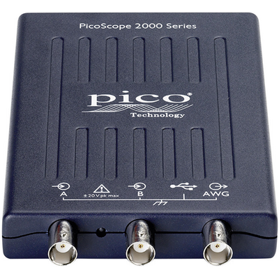 USB-s oszcilloszkóp előtét, 2 csatornás 10 MHz-es 50 MSa/s 8 kpts 8 Bit pico PicoScope 2204A