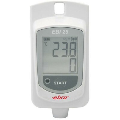 Hőmérséklet adatgyűjtő ebro EBI 25-T Mérési méret Hőmérséklet -30 - 60 °C Kalibrált Gyári standard