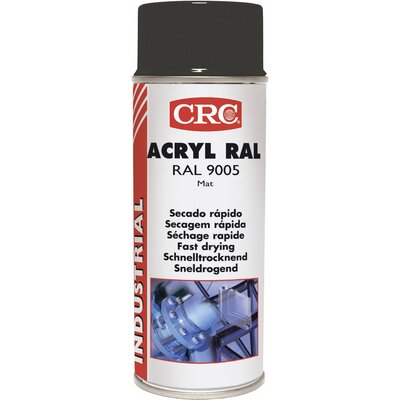 CRC akril festék, akril spray matt fekete színű 400ml RAL 9005 31075-AA
