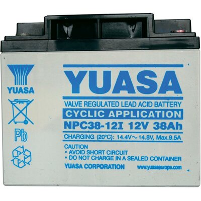 YUASA zselés akkumulátor, 12 V 38 Ah, ciklikus üzemre