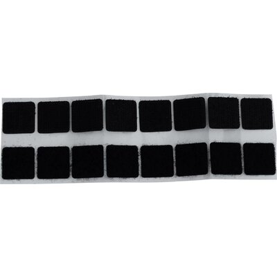 Tépőzár négyzetek Felragasztható Bolyhos és horgos fél (H x Sz) 20 mm x 20 mm Fekete TRU COMPONENTS 682-330-Bag 4 pár