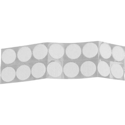 Tépőzár pontok Felragasztható Bolyhos és horgos fél (Ø) 19 mm Fehér TRU COMPONENTS 685-010-Bag 4 pár