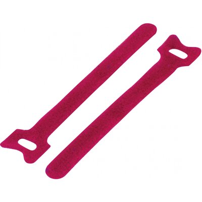 Tépőzár kábelkötegelő Kötegeléshez Bolyhos és horgos fél (H x Sz) 180 mm x 12 mm Piros TRU COMPONENTS TC-MGT-180RD203 1 db