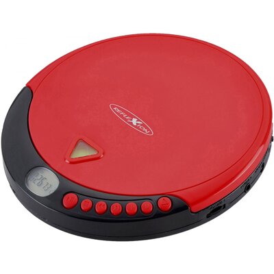 Discman, hordozható CD, MP3 lejátszó, CD, CD-R, CD-RW, MP3, FM rádióval piros színű Reflexion PCD510MF