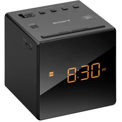 Órás rádió, rádiós ébresztőóra LED kijelzővel, fekete színű Sony ICF-C1