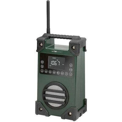 Akkus kültéri rádió, építkezési rádió por, víz és ütésálló hordozható rádió USB bemenettel Clatronic BR 836