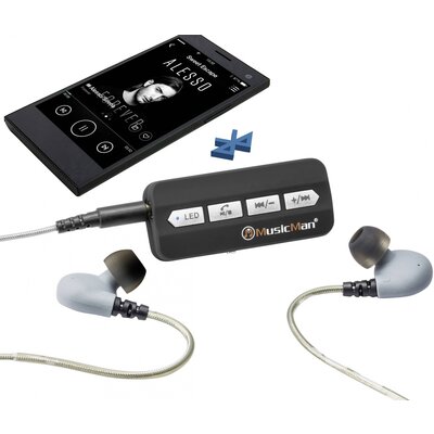 Bluetooth fejhallgató, In-Ear fülhallgató, headset, beépített FM rádióval Technaxx Musicman BT-X24