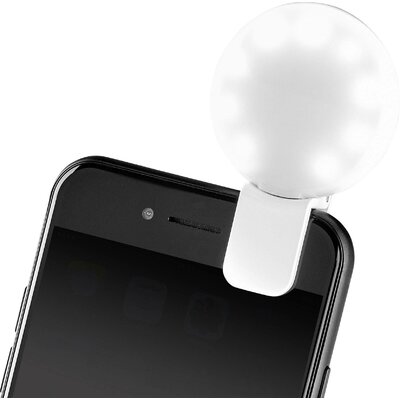 LED-es vaku, lámpa mobiltelefonhoz, rugós csipeszes felfogatással Basetech Selfie Light