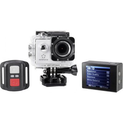 Akciókamera Full HD, WLAN, vízálló, porvédett, Renkforce RF-AC-1080P