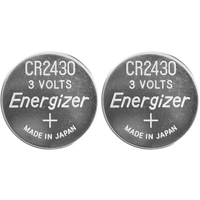 CR2430 lítium gombelem, 3 V, 290 mA, 2 db, Energizer BR2430, DL2430, ECR2430, KCR2430, KL2430, KECR2430, LM2430