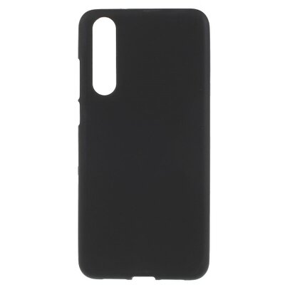 Hátlapvédő telefontok gumi / szilikon (matt, fényes keret) Fekete [Huawei P20 Pro]
