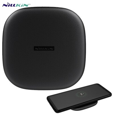Nillkin MC022 NILLKIN hálózati töltő állomás (vezeték nélküli töltés, QI Wireless, gyorstöltés támogatás, bőrhatás) FEKETE [Apple iPhone 8 4.7, Apple iPhone 8 Plus 5.5, Apple iPhone X 5.8, LG G3 (D850)]