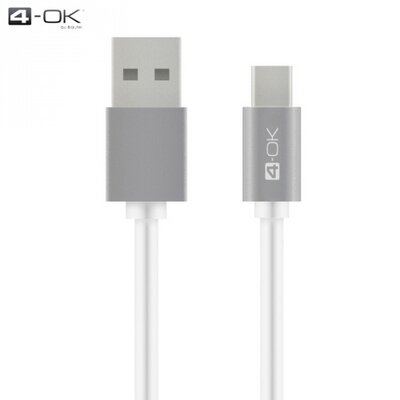 Blautel M2MUCB 4-OK adatátvitel adatkábel (USB Type-C 3.1, 2m hosszú), Fehér [Alcatel 5 (OT-5086D), Asus Zenfone 3 5.2 (ZE520KL), Asus Zenfone 3 5.5 (ZE552KL), Asus Zenfone 3 Deluxe (ZS570KL)]