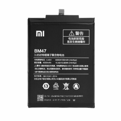 Xiaomi BM47 gyári akkumulátor 4000 mAh Li-Polymer - Xiaomi Redmi 3 (3s), Xiaomi Redmi 4X
