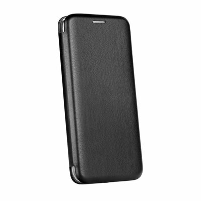 Forcell Elegance flipes, oldalra nyíló bőr hatású telefontok szilikon belső kerettel - Samsung Galaxy S9, Fekete