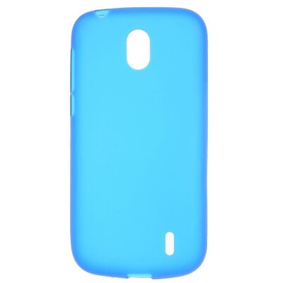 Hátlapvédő telefontok gumi / szilikon (matt, fényes keret) Kék [Nokia 1]