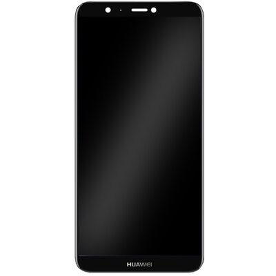 Huawei 02351SVJ gyári készülék előlap (LCD kijelző, érintő panellel) FEKETE [Huawei P Smart (Enjoy 7S)]