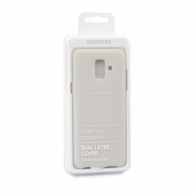 Samsung EF-PA600CFEGWW Műanyag hátlapvédő telefontok (dupla rétegű, gumírozott), Arany [Samsung Galaxy A6 (2018) SM-A600F]