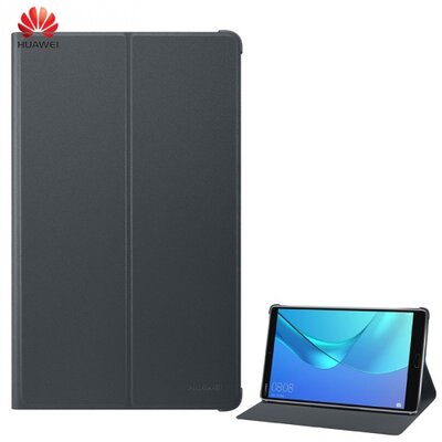 Huawei 51992266 tablet védőtok álló, bőr (FLIP, oldalra nyíló, asztali tartó funkció) SZÜRKE [Huawei MediaPad M5 8.4 LTE, Huawei MediaPad M5 8.4 WIFI]