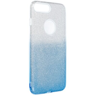 Forcell Shining szilikon hátlapvédő telefontok - iPhone 7+ Plus / 8+ Plus , átlátszó/Kék