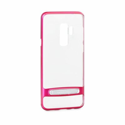 Mercury Dream minőségi szilikon hátlapvédő telefontok, erőített keret, kitámasztható - Samsung Galaxy S9, rózsaszín keret