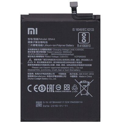 Xiaomi BN44 gyári akkumulátor 3900 mAh Li-Polymer - Xiaomi Redmi 5, Xiaomi Redmi 5 Plus