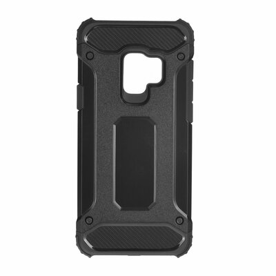 FORCELL ARMOR szilikon + műanyag hibrid hátlapvédő telefontok - Samsung Galaxy S9, Fekete