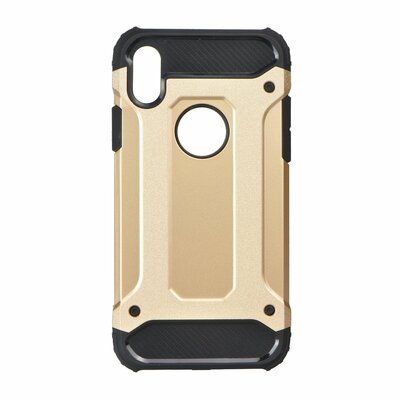 FORCELL ARMOR szilikon + műanyag hibrid hátlapvédő telefontok - iPhone X, Arany