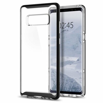 SPIGEN Neo Hybrid Crystal minőségi szilikon + polikarbonát hátlapvédő telefontok - Samsung NOTE 8, fekete