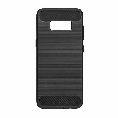 Forcell Carbon szilikon hátlapvédő telefontok, karbon mintás - Samsung Galaxy S9+ Plus, Fekete