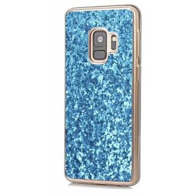 Hátlapvédő telefontok gumi / szilikon (csillogó, flitteres) Kék [Samsung Galaxy S9 (SM-G960)]
