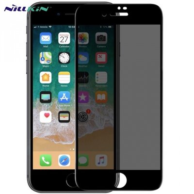 NILLKIN AP+MAX Kijelzővédő üvegfólia (1db, 3D,full glue, teljes felületén tapad, betekintés ellen, üveg, 9H, 0.33mm) FEKETE [Apple iPhone 7 4.7, Apple iPhone 8 4.7]
