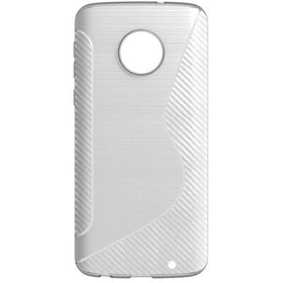 Hátlapvédő telefontok gumi / szilikon (S-line, karbonminta) Átlátszó [Motorola Moto G6+ Plus (XT-1926)]