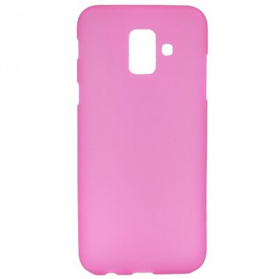 Hátlapvédő telefontok gumi / szilikon (matt, fényes keret) Rózsaszín [Samsung Galaxy A6 (2018) SM-A600F]