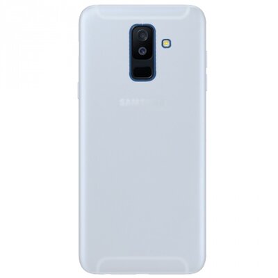 Hátlapvédő telefontok gumi / szilikon (matt, fényes keret) Átlátszó [Samsung Galaxy A6+ (2018) SM-A605F]